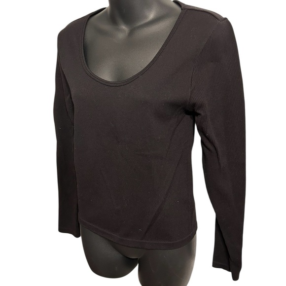 NWOT Women's Black Long Sleeve Top - Picture 2 of 5